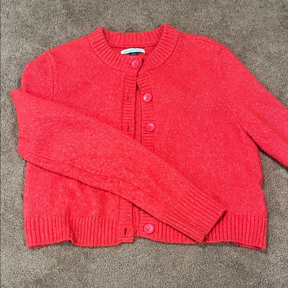 American Eagle Outfitters Red Cardigan